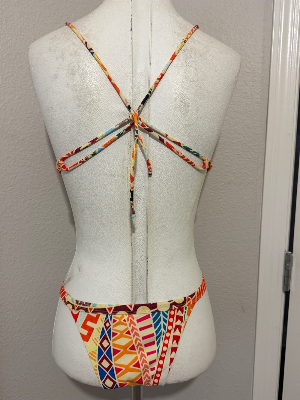 Kalaia Two Pieces Bikini Set Tribal Geometric Abstract Multicolor - Picture 5 of 7